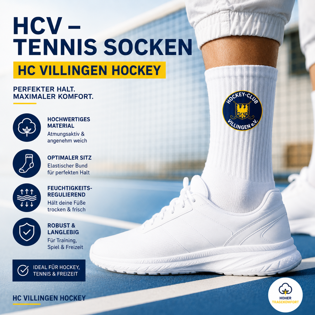 HCV - Tennis Socken Logo