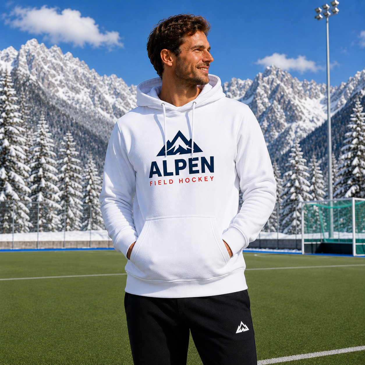 ALPEN - Unisex Hoodie Weiß