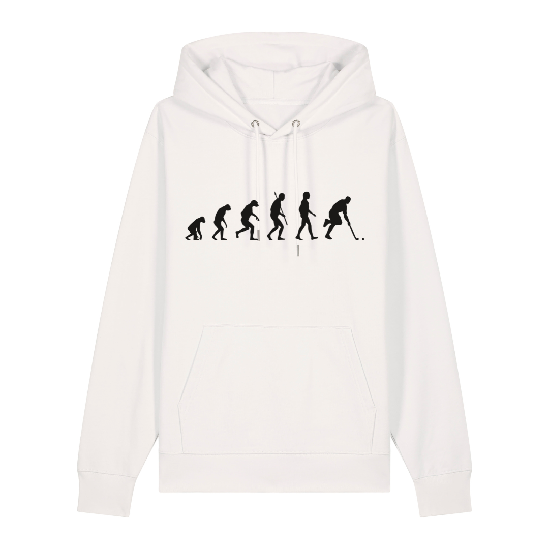 OurEvolution Hoodie Off White mit Schwarzer Schrift