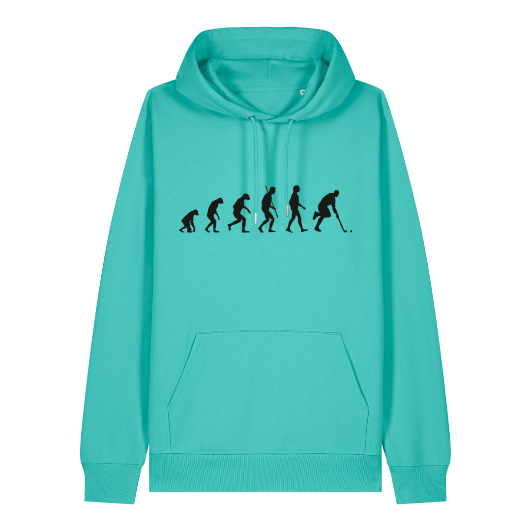 OurEvolution Hoodie Pool Blue mit Schwarzer Schrift