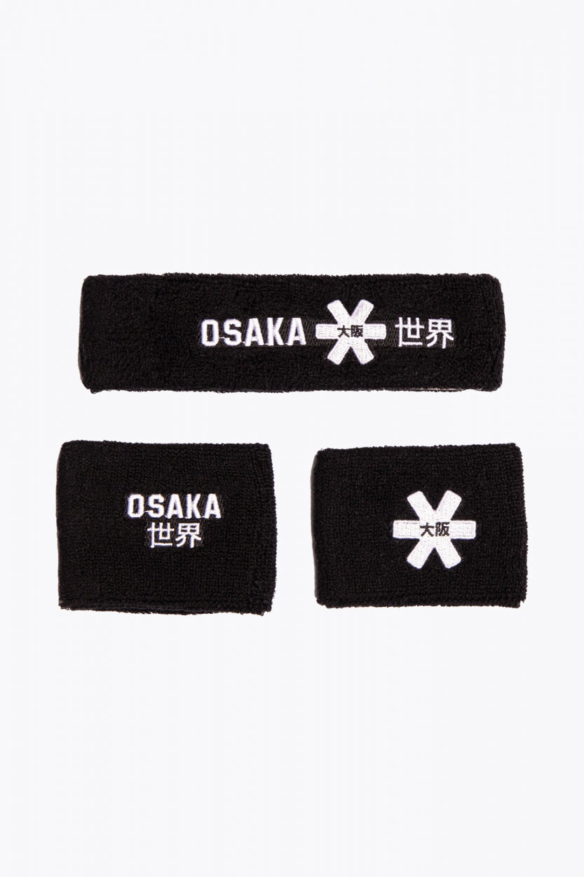 Osaka - Schweißband-Set Schwarz