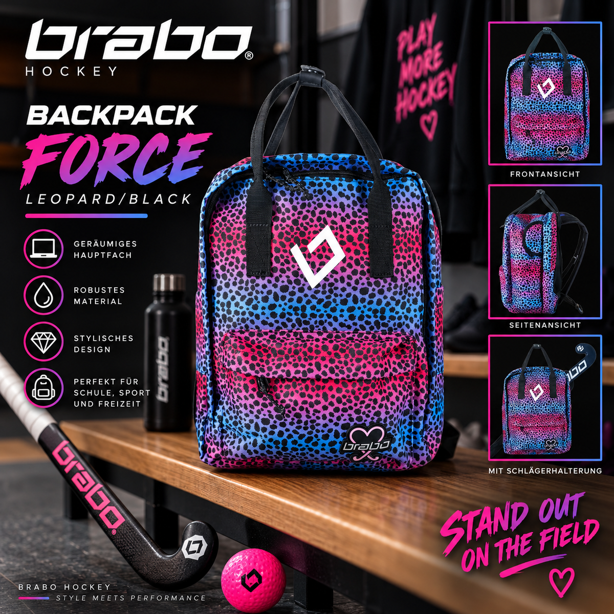 Brabo - Backpack Force Leopard/black