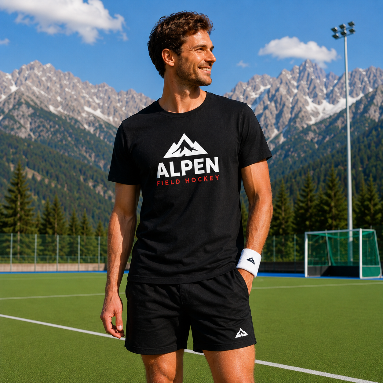 ALPEN - Unisex T-Shirt Schwarz