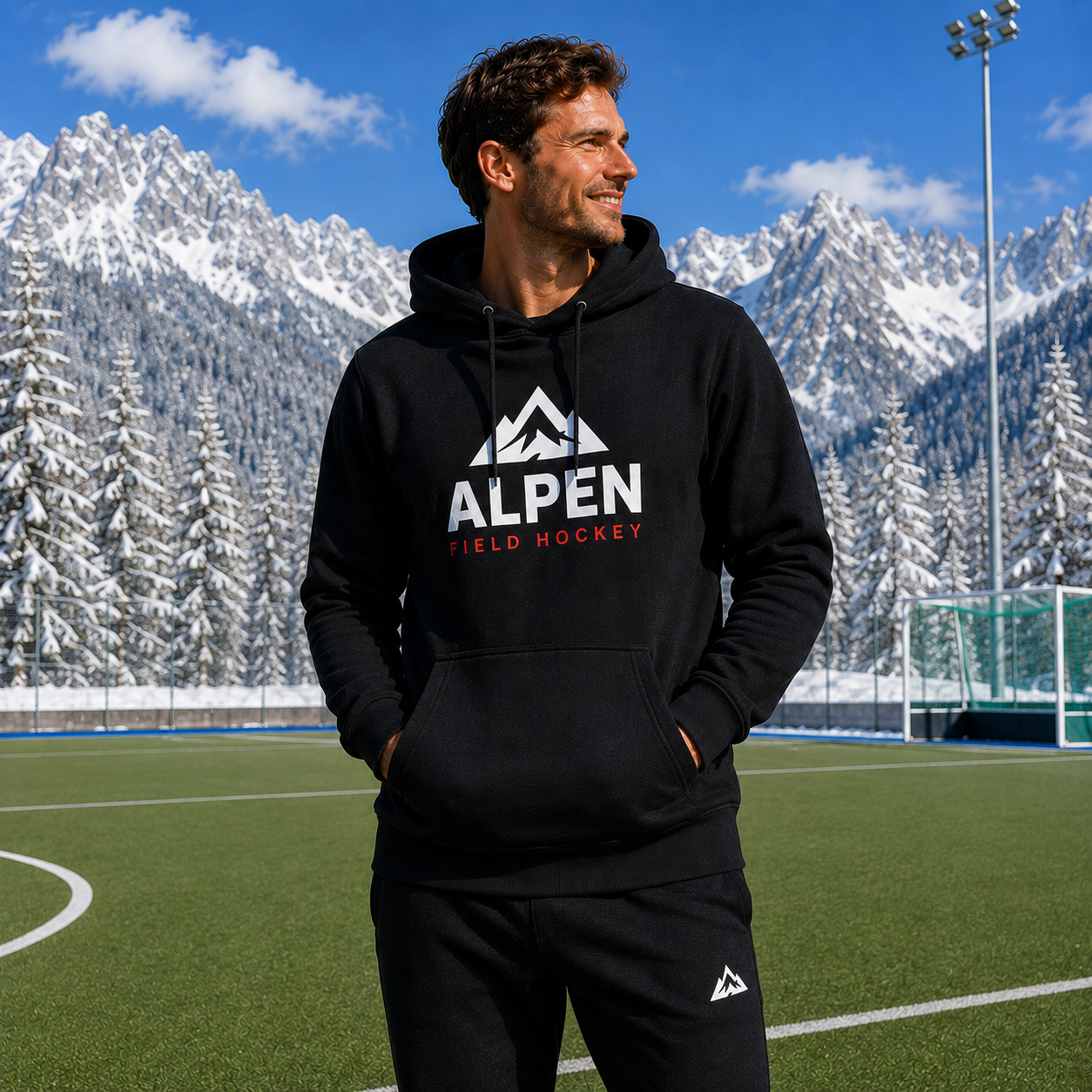 ALPEN - Unisex Hoodie Schwarz