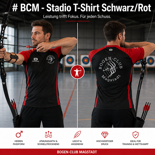 BCM - Stadio T-Shirt Schwarz/ Rot