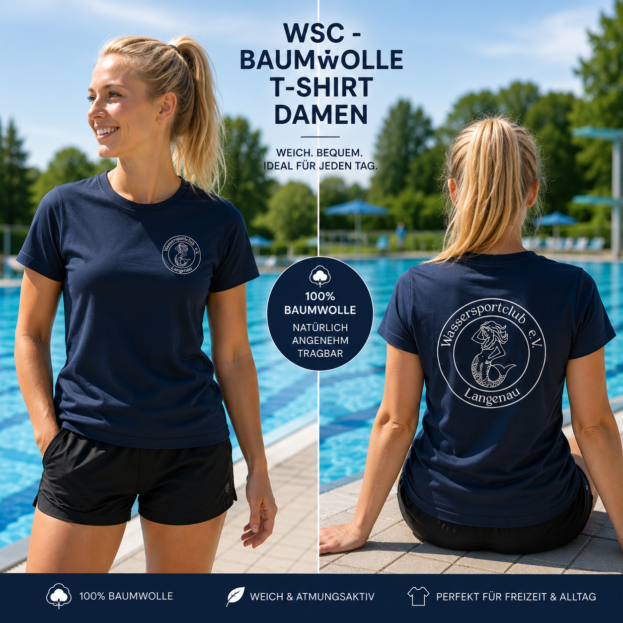 WSC - Baumwolle T-Shirt Muser Damen