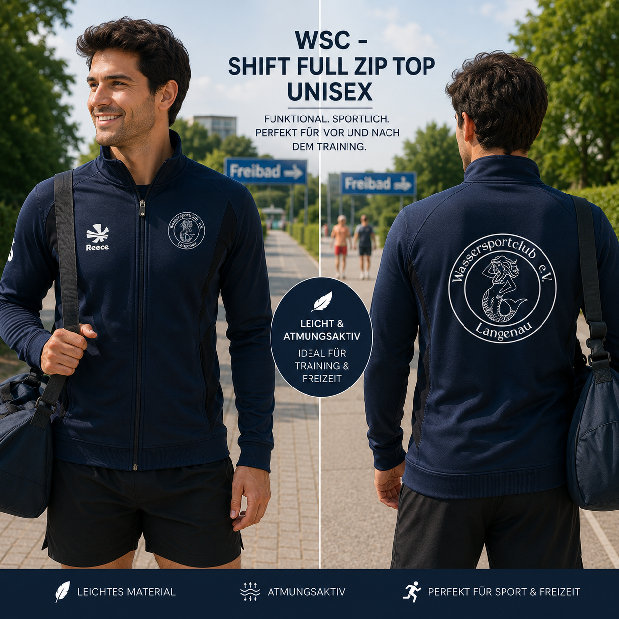 WSC - Shift Full Zip Top Unisex - Marine