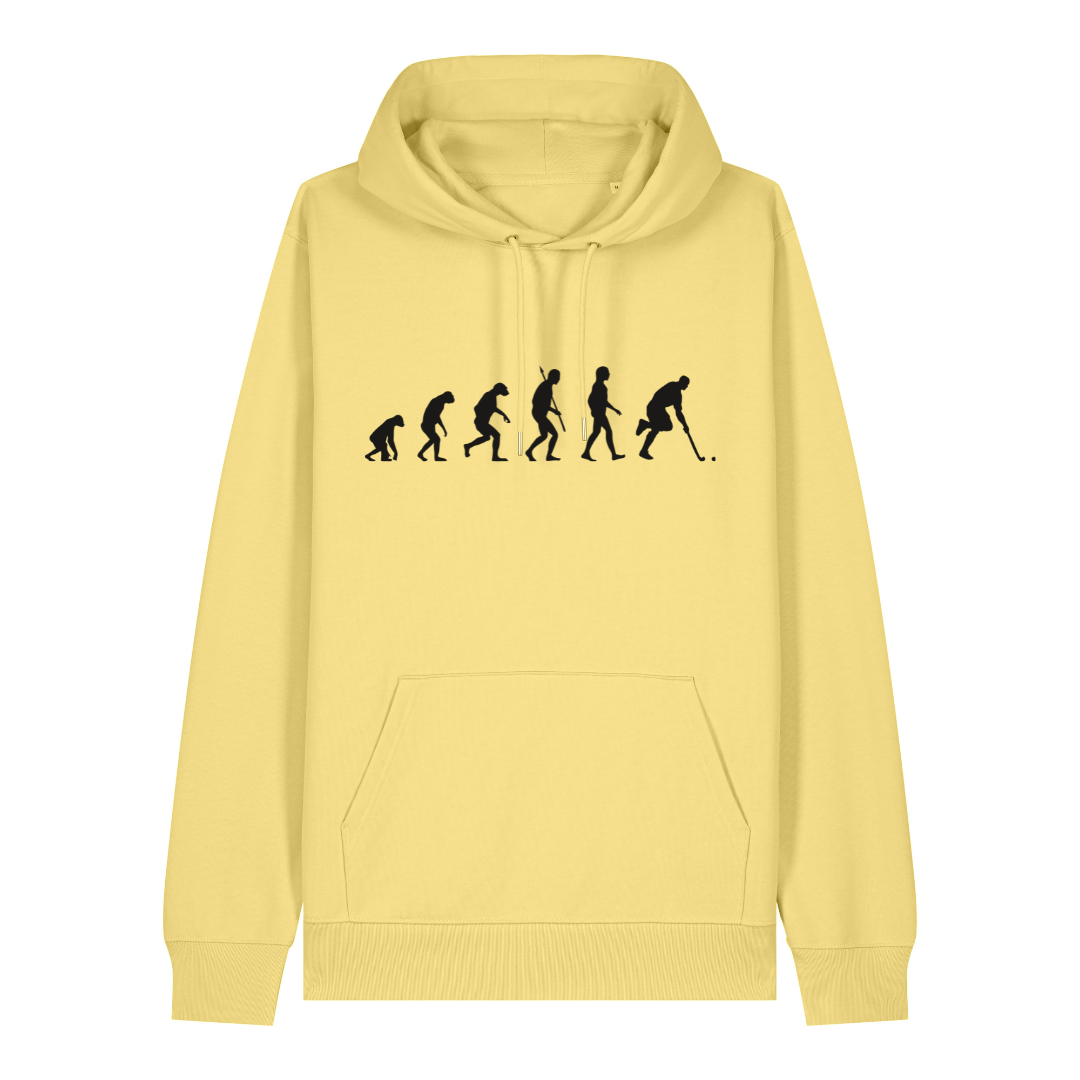 OurEvolution Hoodie Viva Yellow  mit Schwarzer Schrift