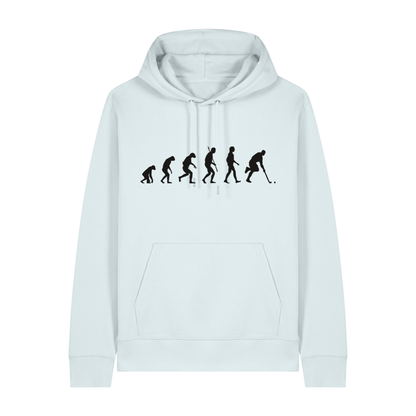 OurEvolution Hoodie Blue Ice mit Schwarzer Schrift