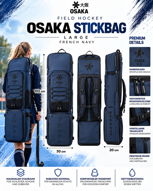 OSAKA - Schlägertasche Large French Navy