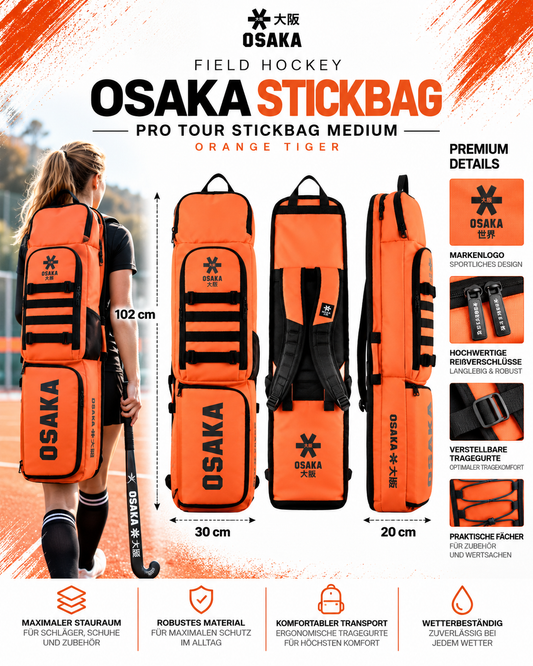 OSAKA - PRO TOUR STICKBAG MEDIUM Orange Tiger