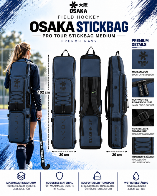 OSAKA - PRO TOUR STICKBAG MEDIUM French Navy