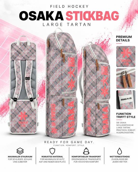 OSAKA - Schlägertasche SPORTS STICKBAG LARGE Tartan
