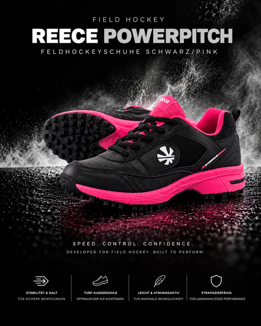 Reece - Powerpitch Feld Hockeyschuhe Schwarz/ Pink