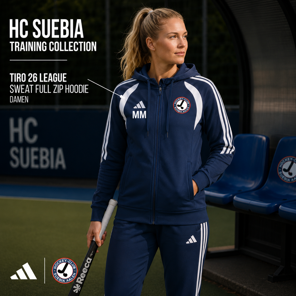 Suebia - TIRO 26 LEAGUE SWEAT FULL ZIP HOODIE Damen