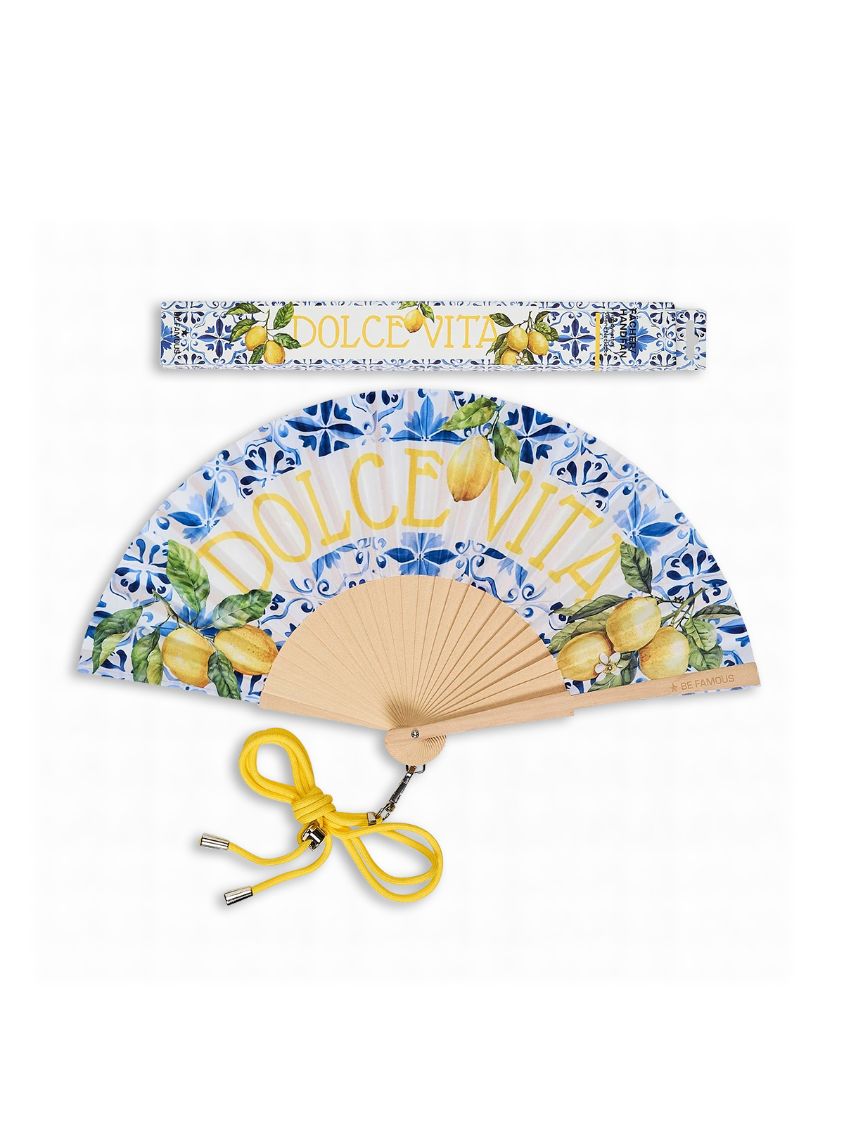 BeFamous - Handfächer inclusive Handykette DOLCE VITA