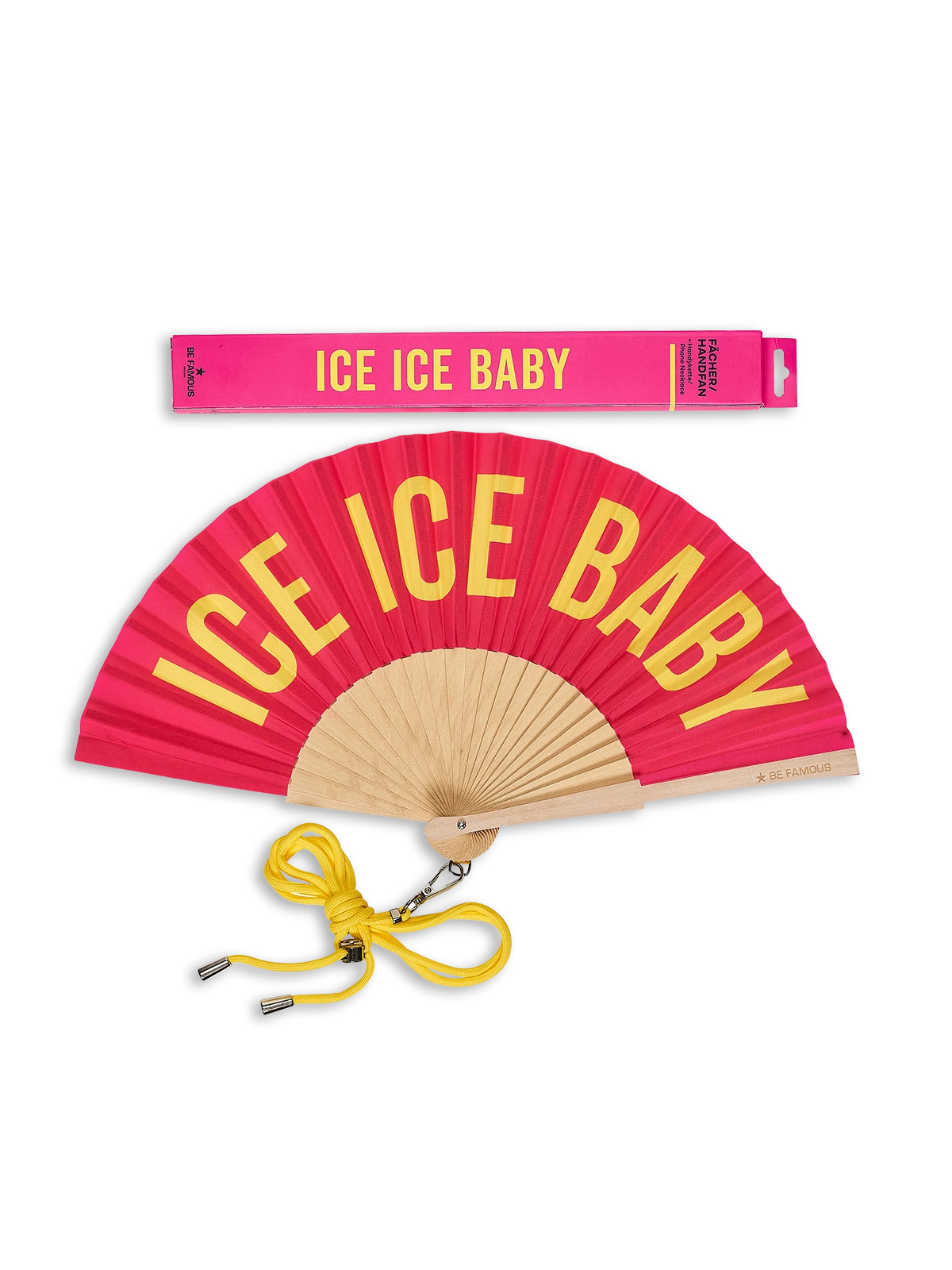 BeFamous - Handfächer inclusive Handykette ICE ICE BABY