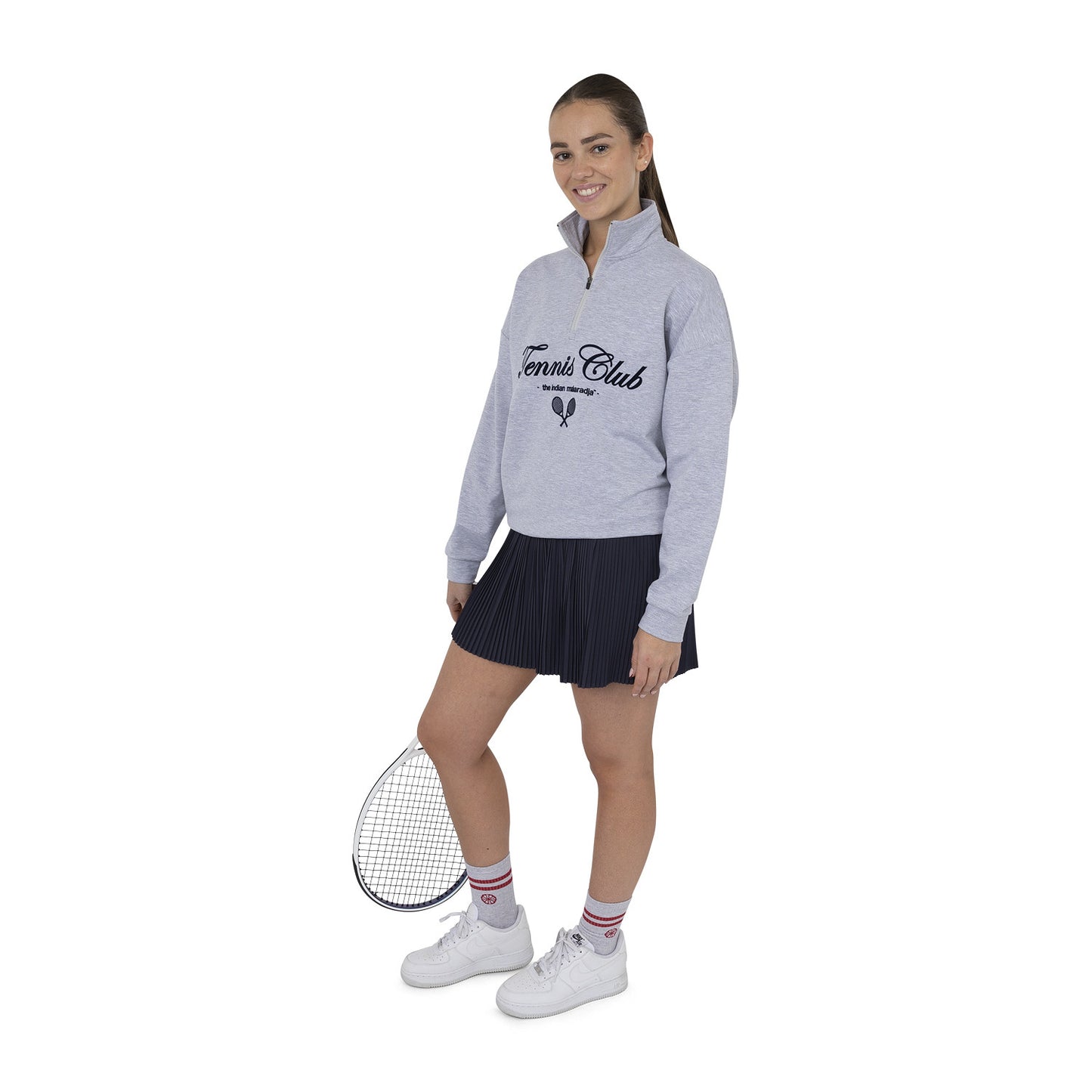 Indian - Women half zip sweater